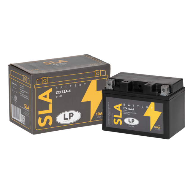 Landport (LP) SLA LTX12A-4 motor accu 12 volt 10 ah (51101 - YTX12A-4)