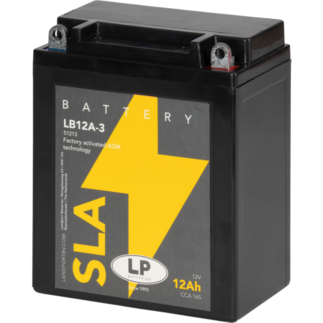 Landport (LP) SLA LB12A-3 motor accu 12 volt 12 ah (51213 - YB12A-3)