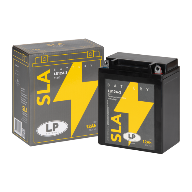 Landport (LP) SLA LB12A-3 motor accu 12 volt 12 ah (51213 - YB12A-3)