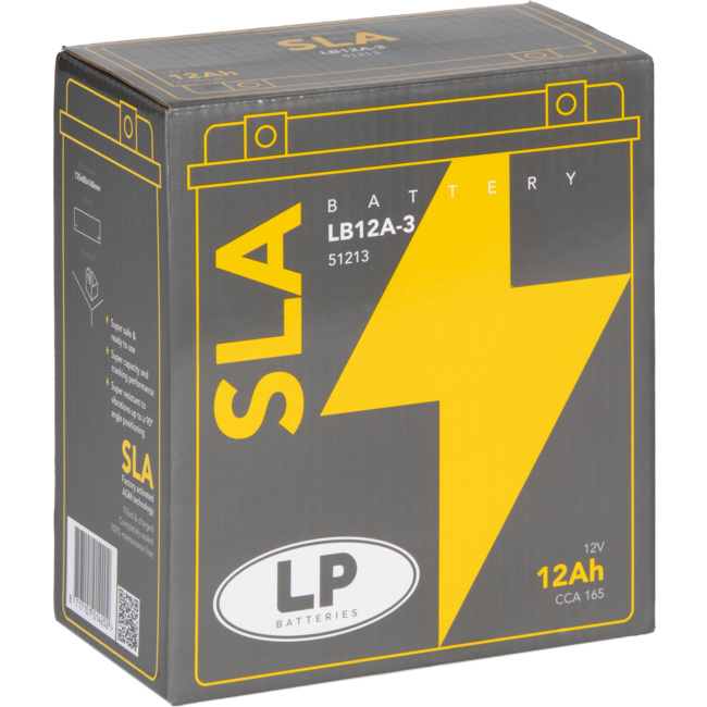 Landport (LP) SLA LB12A-3 motor accu 12 volt 12 ah (51213 - YB12A-3)