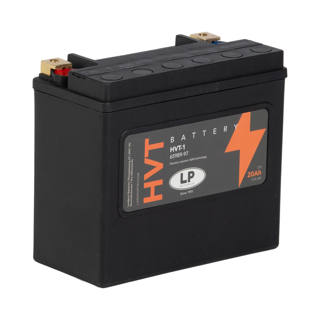 Landport (LP) HVT-1 Harley accu AGM 12 volt 20 ah (MH HVT-1) met de + rechts voor