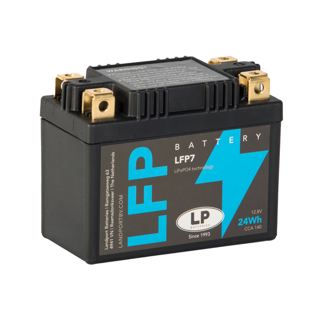 Landport (LP) LFP7 12 volt 24,0 Wh ﻿Lithium LiFePO4 accu