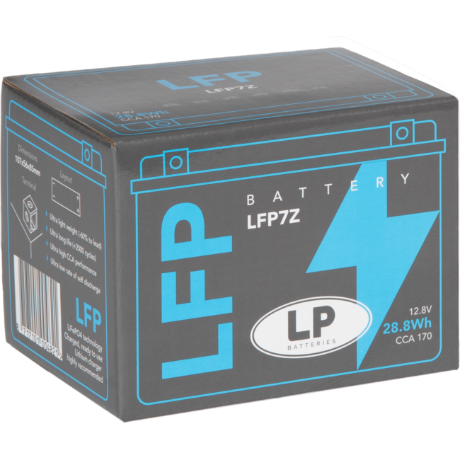 Landport (LP) LFP7Z 12 volt 28,8 Wh ﻿Lithium LiFePO4 accu