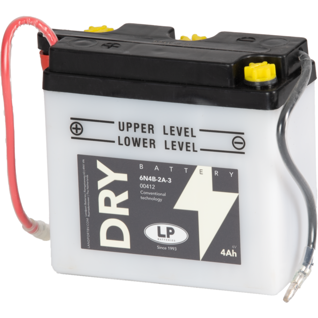 Landport (LP) 6N4B-2A-3 motor accu 6 volt 4,0 ah (00412 - MD 6N4B-2A-3)