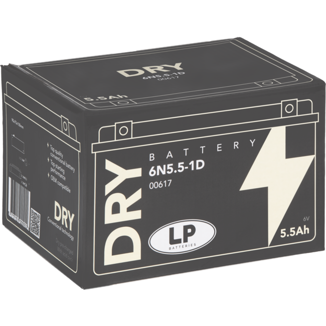 Landport (LP) 6N5,5-1D motor accu 6 volt 5,5 ah (00617 - MD 6N5,5-1D)