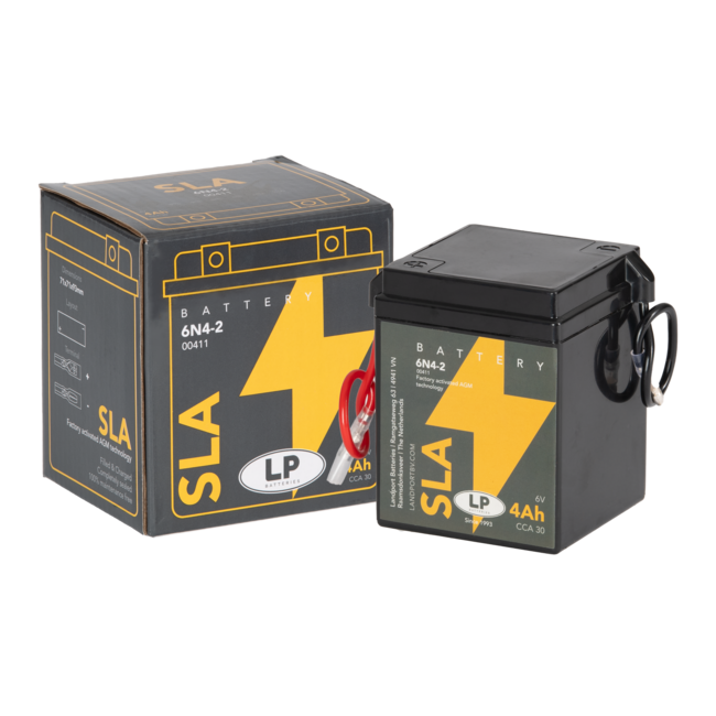 Landport (LP) SLA 6N4-2 motor accu 6 volt 4,0 ah (00411)