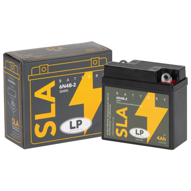 Landport (LP) SLA 6N4B-2 motor accu 6 volt 4,0 ah (00495)