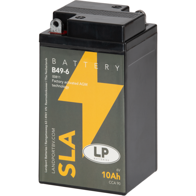 Landport (LP) SLA B49-6 motor accu 6 volt 10,0 ah (00811)