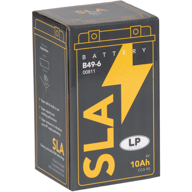 Landport (LP) SLA B49-6 motor accu 6 volt 10,0 ah (00811)