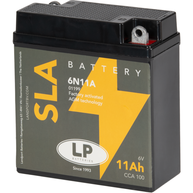 Landport (LP) SLA 6N11A motor accu 6 volt 11,0 ah (01199)