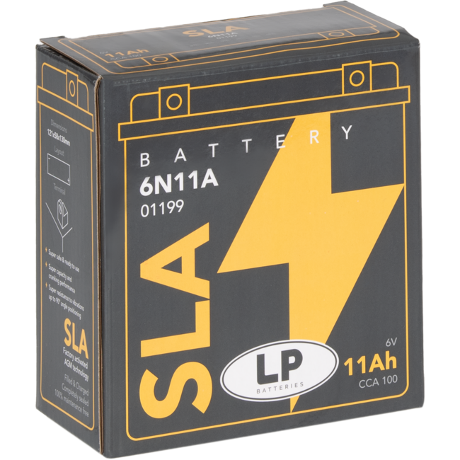 Landport (LP) SLA 6N11A motor accu 6 volt 11,0 ah (01199)