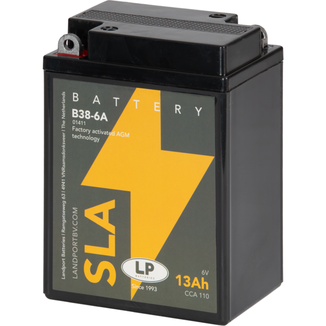 Landport (LP) SLA B38-6A motor accu 6 volt 13,0 ah (01411)