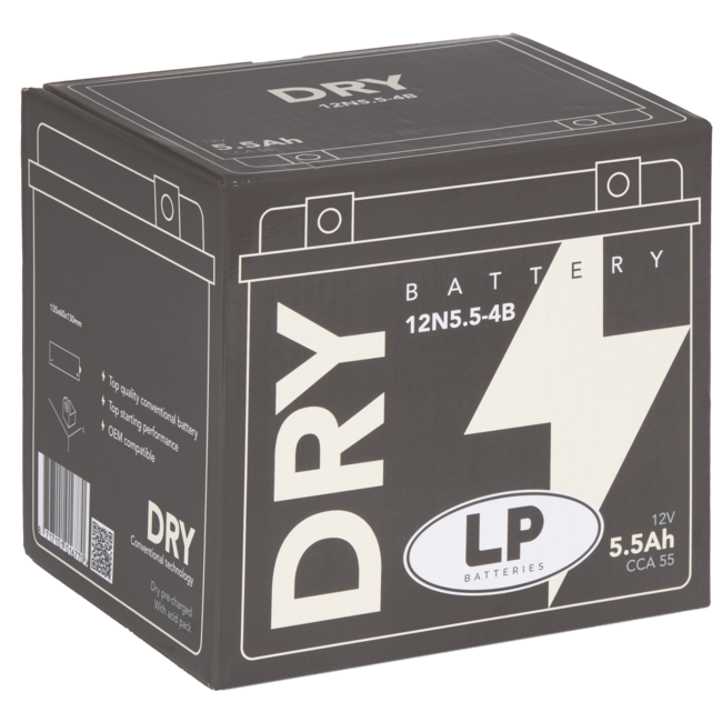 Landport (LP) 12N5,5-4B motor accu 12 volt 5,5 ah (50613 - MD 12N5,5-4B)