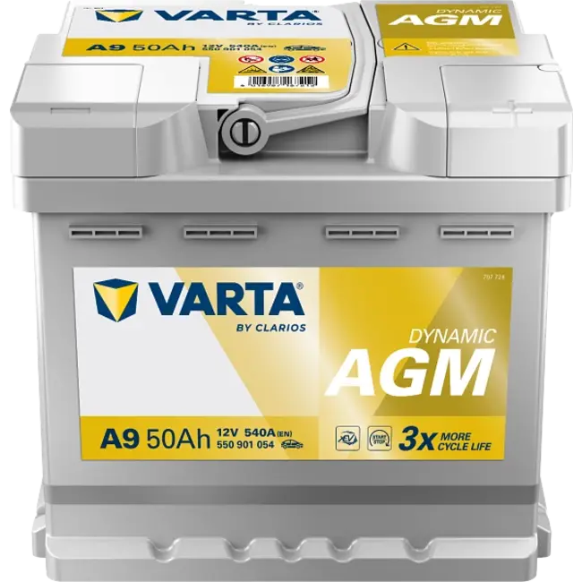 Varta Auto accu 12 volt 50 Ah Dynamic AGM type A9
