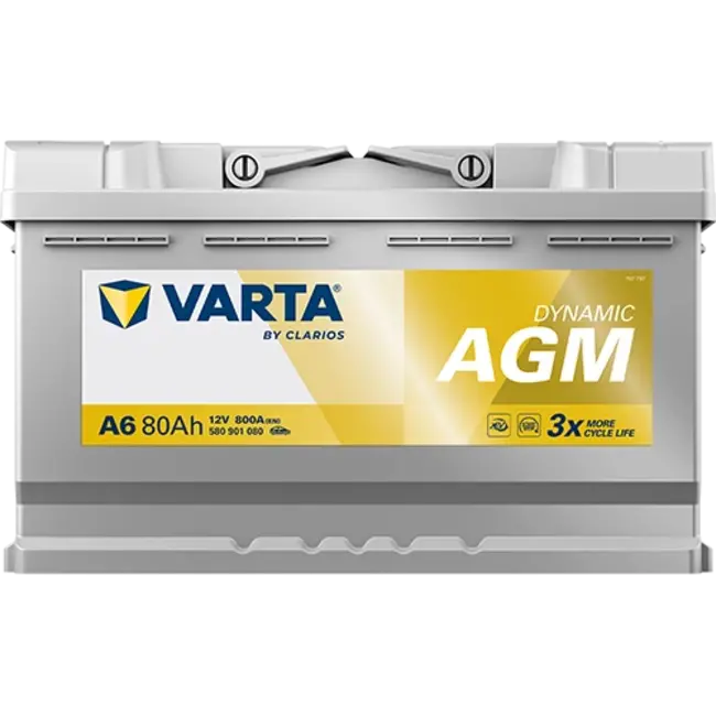 Varta Auto accu 12 volt 80 Ah Dynamic AGM type A6