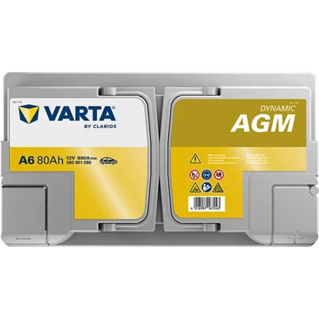 Varta Auto accu 12 volt 80 Ah Dynamic AGM type A6