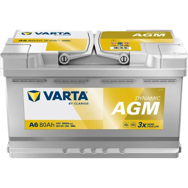 Varta Auto accu 12 volt 80 Ah Dynamic AGM type A6
