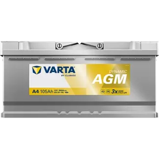 Varta Auto accu 12 volt 105 Ah AGM Dynamic 605 901 095 type A4 Varta Auto accu 12 volt 105 Ah AGM Dynamic 605 901 095 type A4