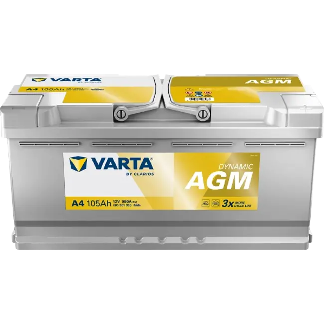 Varta Auto accu 12 volt 105 Ah Dynamic AGM type A4