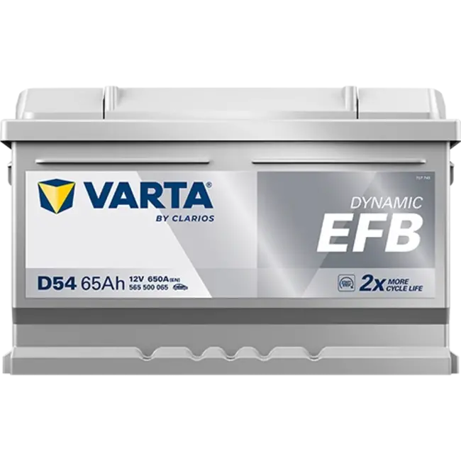 Varta Auto accu 12 volt 65 Ah EFB Dynamic type D54
