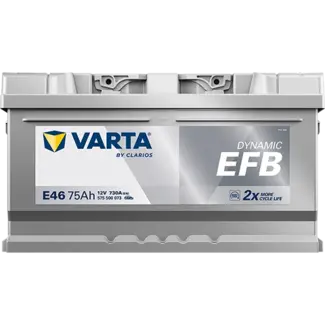 Varta Auto accu 12 volt 75 Ah EFB Dynamic 575 500 073 type E46 Varta Auto accu 12 volt 75 Ah EFB Dynamic 575 500 073 type E46