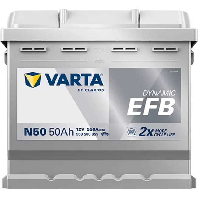 Varta Auto accu 12 volt 50 Ah EFB Dynamic type N50