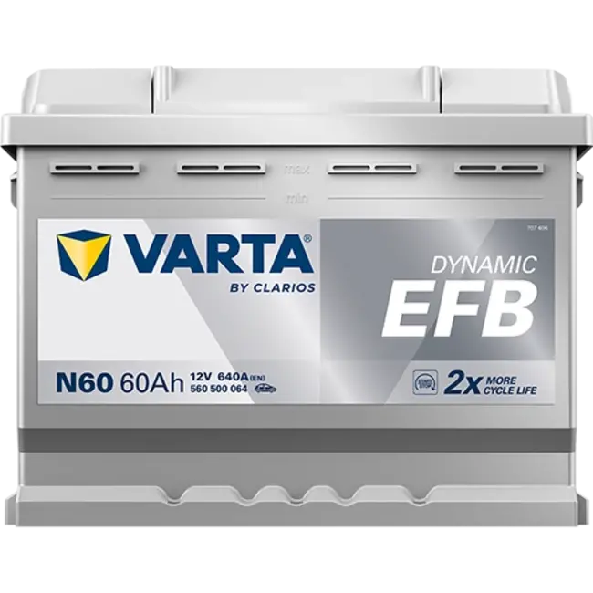 Varta Auto accu 12 volt 60 Ah EFB Dynamic type N60