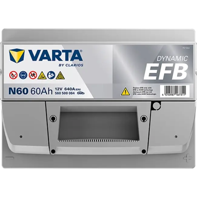 Varta Auto accu 12 volt 60 Ah EFB Dynamic type N60