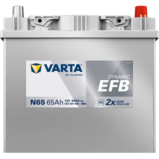 Varta Auto accu 12 volt 65 Ah EFB Dynamic type N65