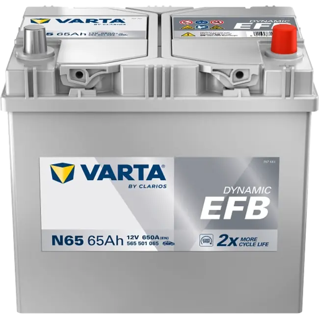 Varta Auto accu 12 volt 65 Ah EFB Dynamic type N65