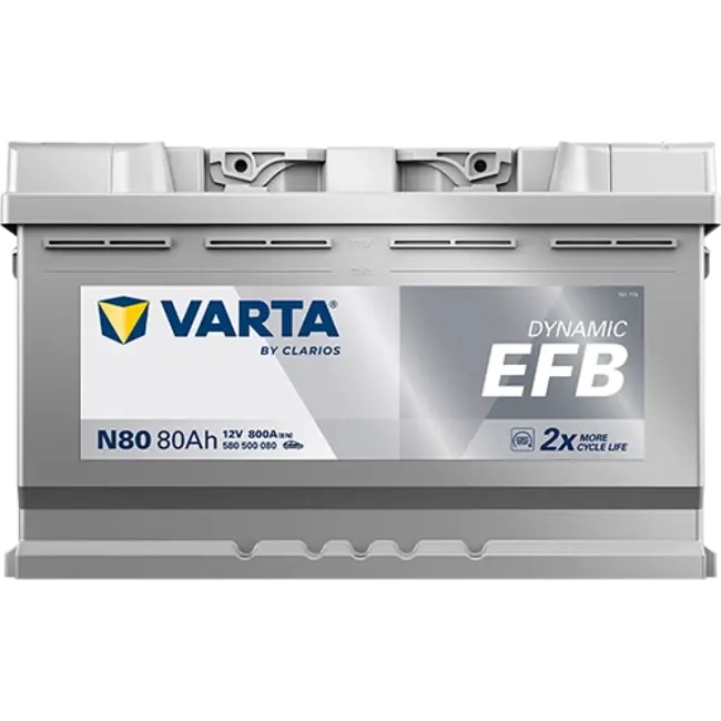 Varta Auto accu 12 volt 80 Ah EFB Dynamic type N80
