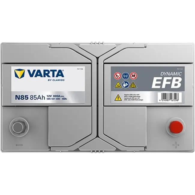 Varta Auto accu 12 volt 85 Ah EFB Dynamic type N85