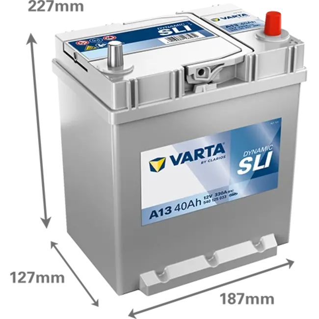 Varta Auto accu 12 volt 40 Ah SLI Dynamic type A13