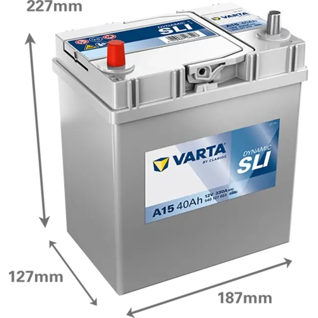 Varta Auto accu 12 volt 40 Ah SLI Dynamic type A15