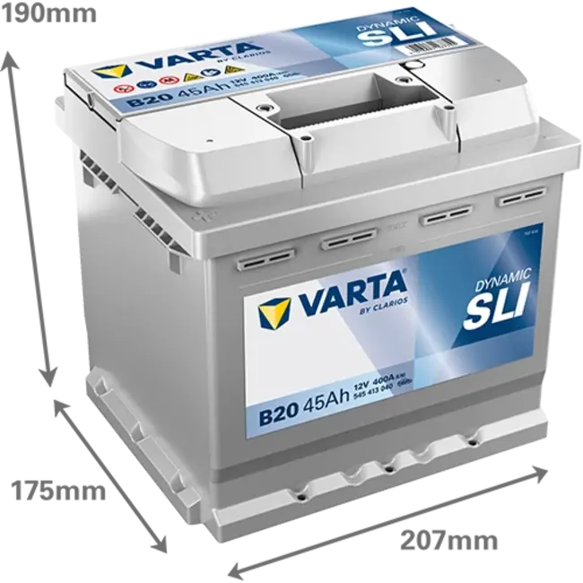 Varta Auto accu 12 volt 45 Ah SLI Dynamic type B20