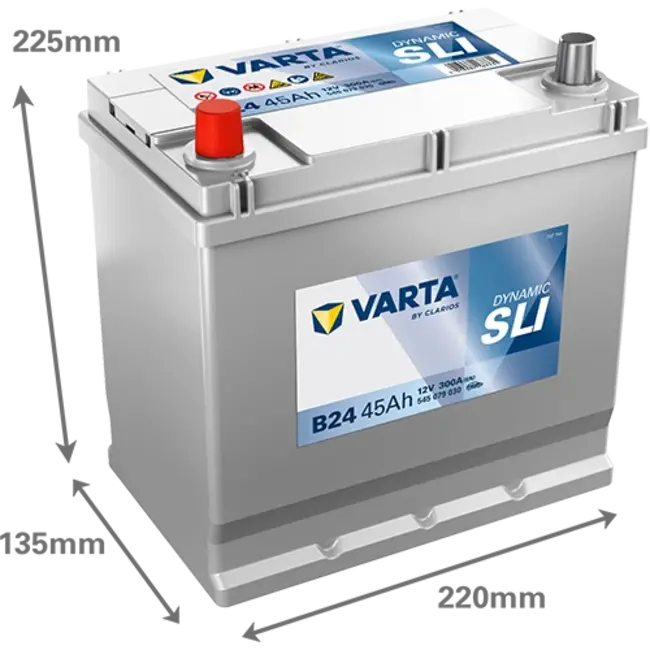Varta Auto accu 12 volt 45 Ah SLI Dynamic type B24