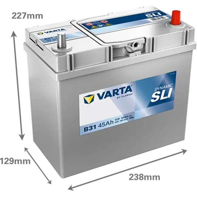 Varta Auto accu 12 volt 45 Ah SLI Dynamic type B31