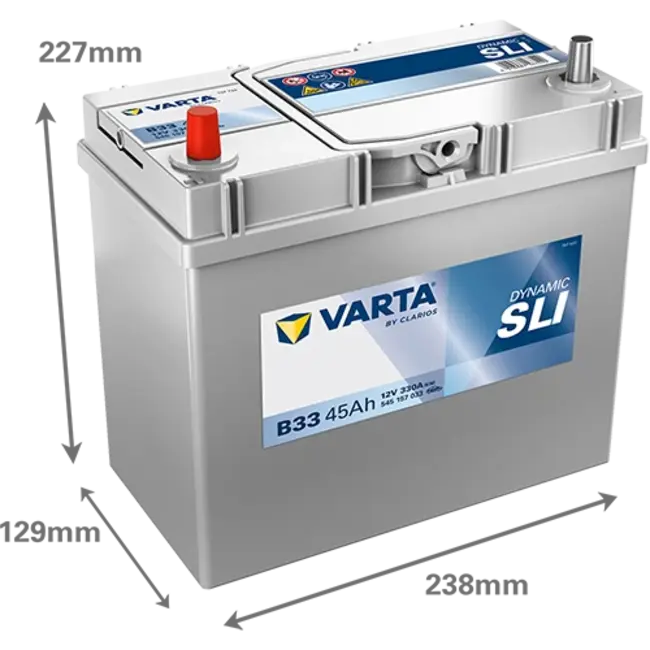 Varta Auto accu 12 volt 45 Ah SLI Dynamic type B34
