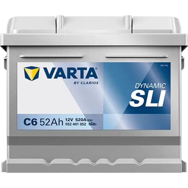 Varta Auto accu 12 volt 52 Ah SLI Dynamic type C6