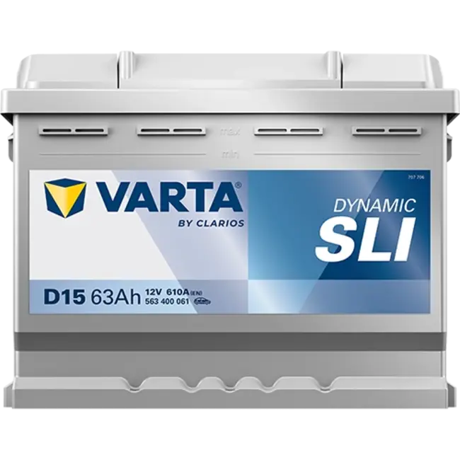 Varta Auto accu 12 volt 63 Ah SLI Dynamic type D15