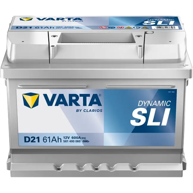 Varta Auto accu 12 volt 61 Ah SLI Dynamic type D21