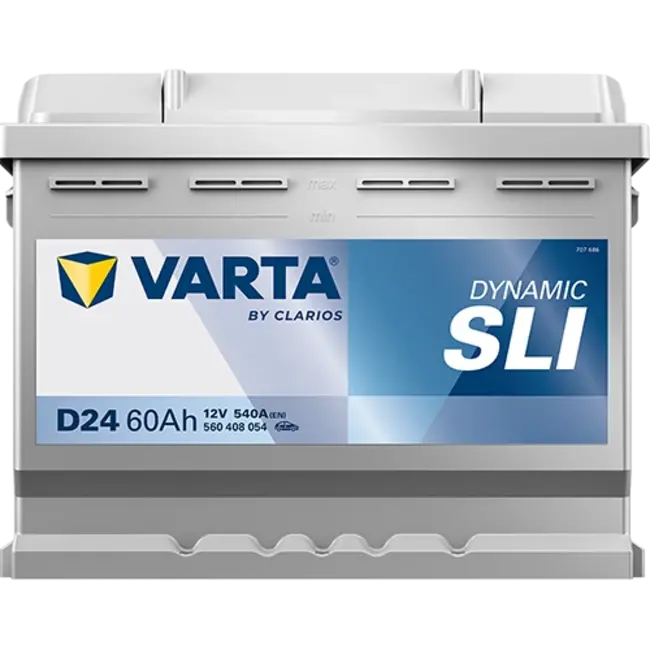 Varta Auto accu 12 volt 60 Ah SLI Dynamic type D24