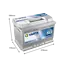 Varta Auto accu 12 volt 74 Ah SLI Dynamic type E11