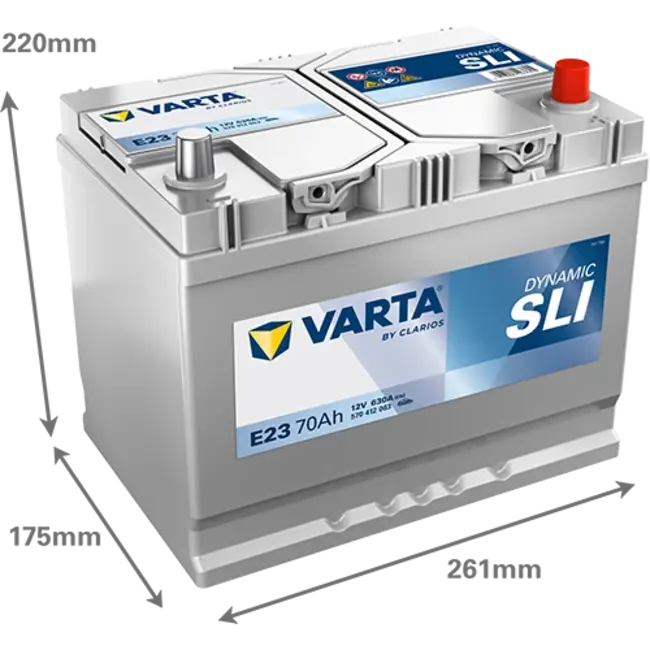 Varta Auto accu 12 volt 70 Ah SLI Dynamic type E23