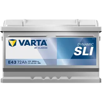 Varta Auto accu 12 volt 72 Ah SLI Dynamic 572 409 068 type E43 Varta Auto accu 12 volt 72 Ah SLI Dynamic 572 409 068 type E43