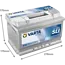 Varta Auto accu 12 volt 72 Ah SLI Dynamic type E43