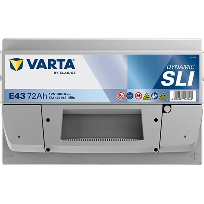 Varta Auto accu 12 volt 72 Ah SLI Dynamic type E43