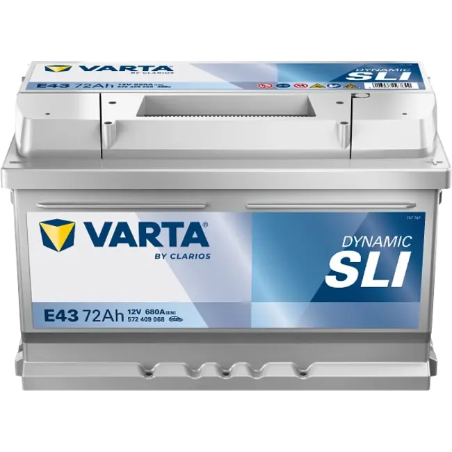 Varta Auto accu 12 volt 72 Ah SLI Dynamic type E43