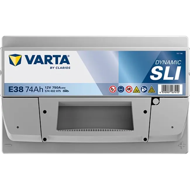 Varta Auto accu 12 volt 74 Ah SLI Dynamic type E38