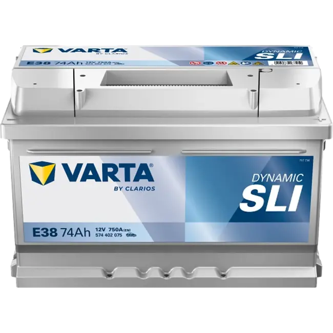 Varta Auto accu 12 volt 74 Ah SLI Dynamic type E38